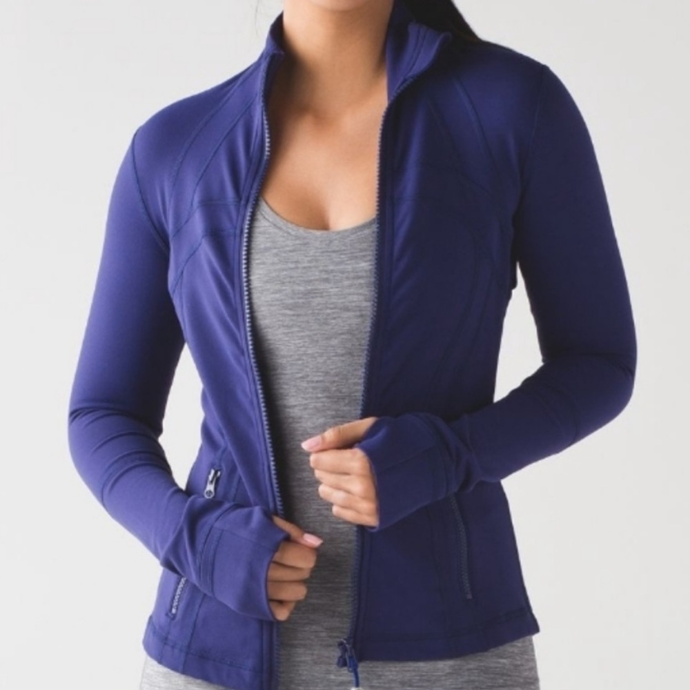 Lululemon Define Jacket Full Length in Emperor Blue size 8